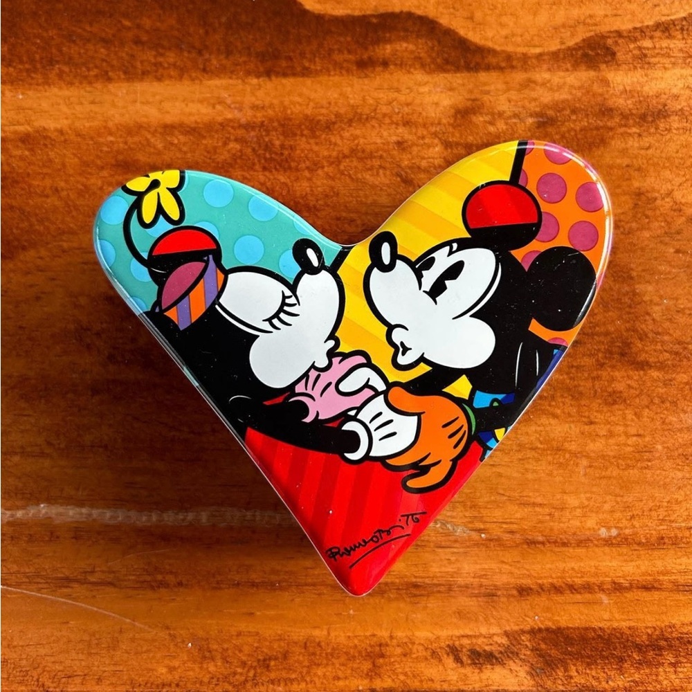Colorful Heart-Shaped Disney Tin